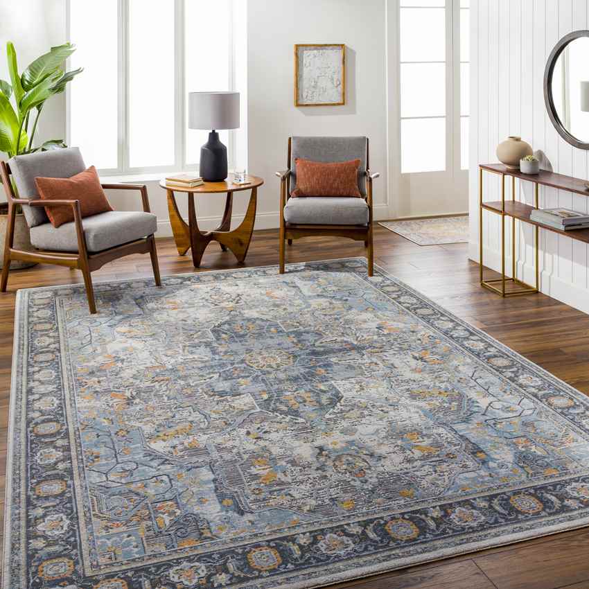 Brianne Traditional Ivory/Charcoal Area Rug