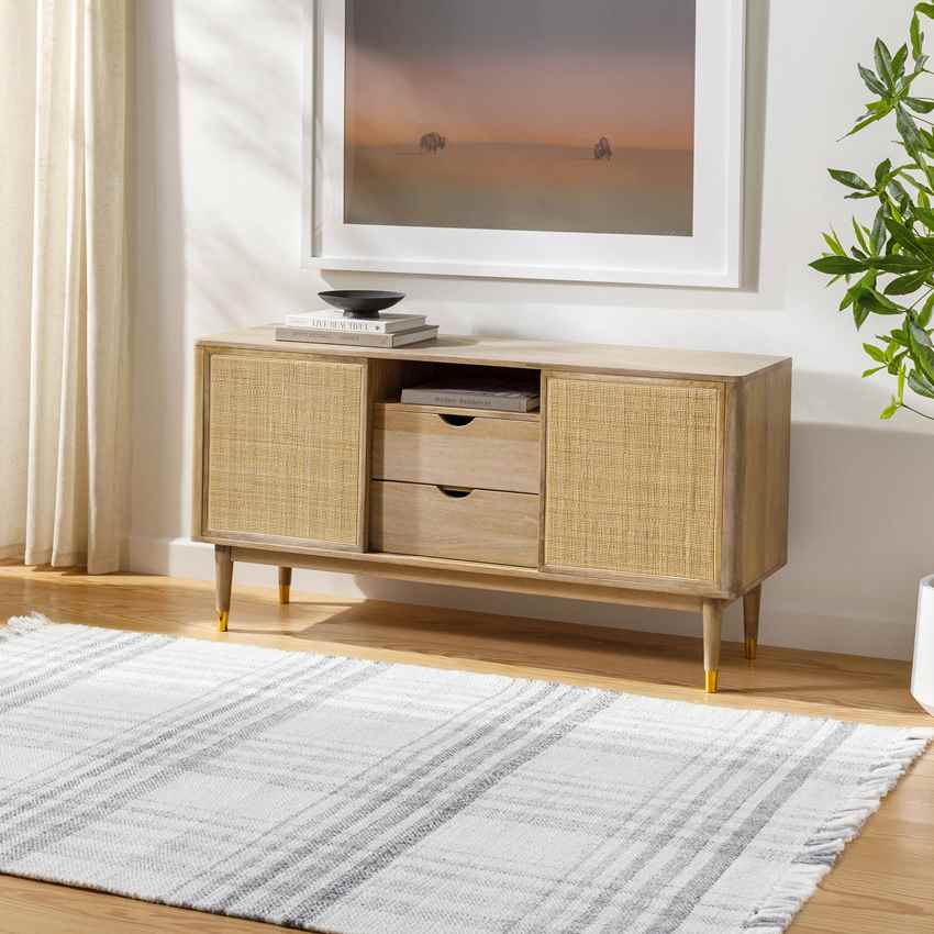 Alessia Cottage Slate Gray/Ivory Area Rug