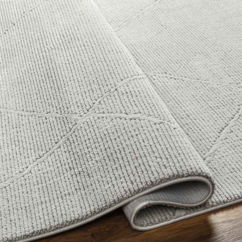 Pietro Global Light Slate Washable Area Rug