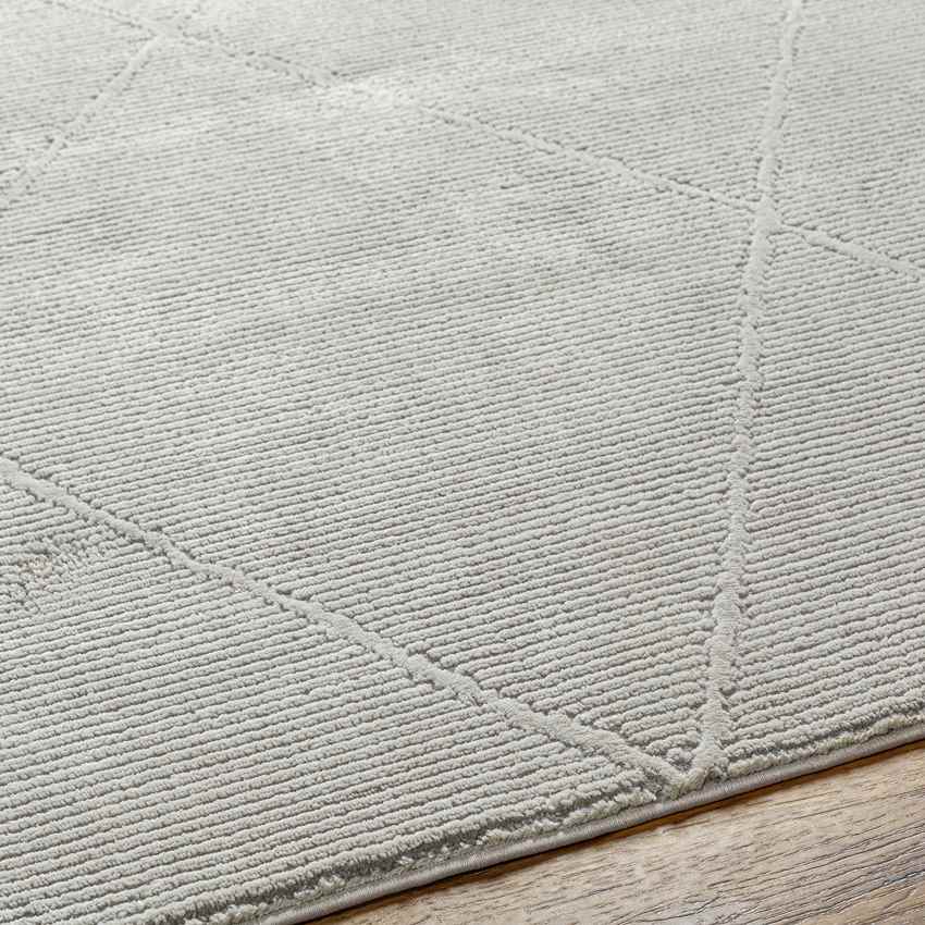 Pietro Global Light Slate Washable Area Rug