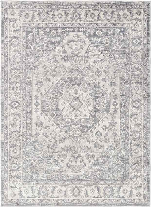 Fredericka Traditional Slate Gray/Ivory Area Rug