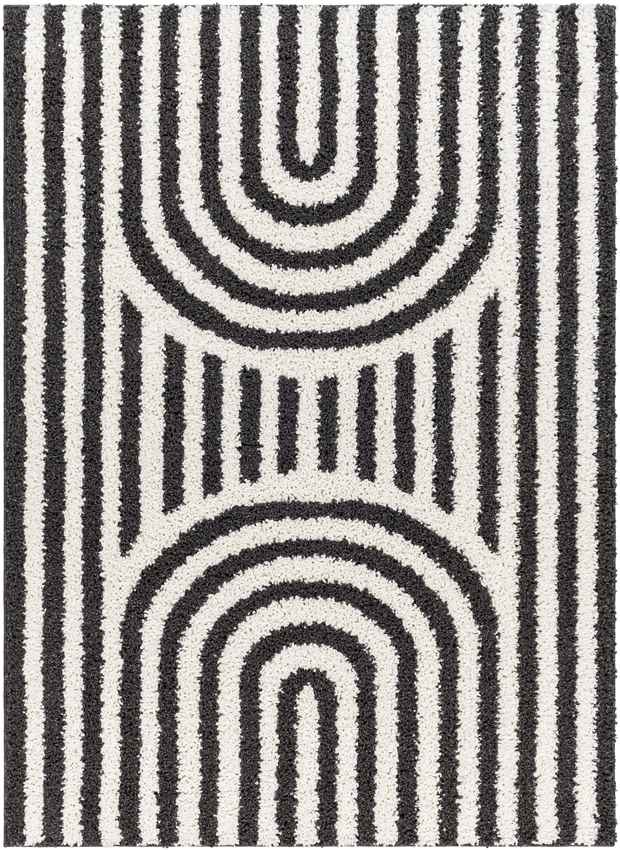 Toshiba Modern Ivory/Black Area Rug