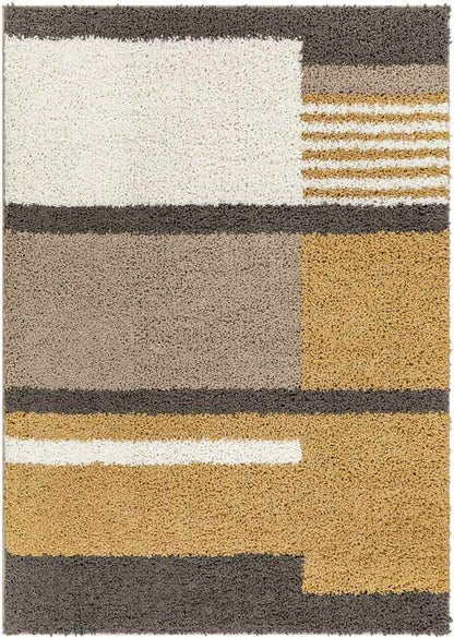Tyrus Global Apricot/Dark Brown Area Rug