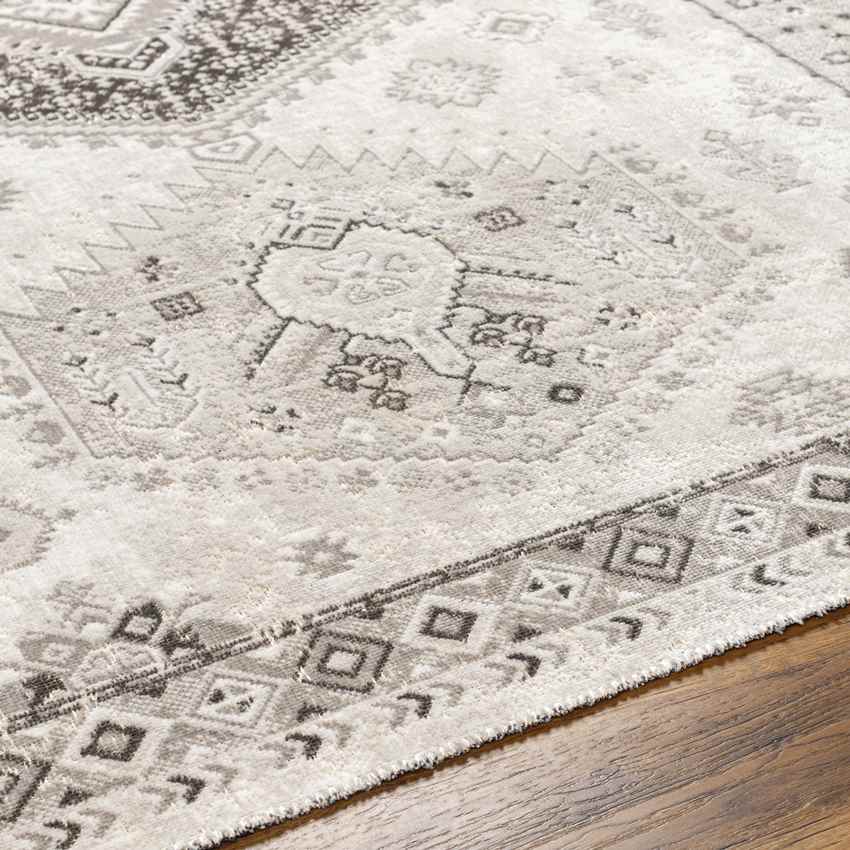 Kenja Traditional Dark Brown/Ivory Area Rug