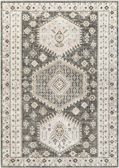 Kenja Traditional Medium Gray/Ivory Area Rug