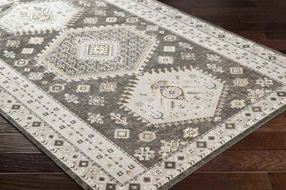 Kenja Traditional Medium Gray/Ivory Area Rug