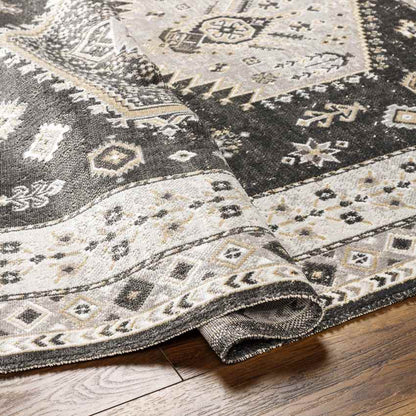 Kenja Traditional Medium Gray/Ivory Area Rug