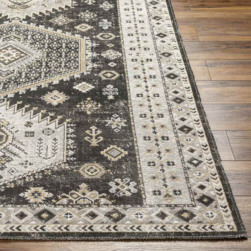 Kenja Traditional Medium Gray/Ivory Area Rug