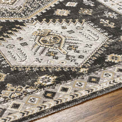 Kenja Traditional Medium Gray/Ivory Area Rug