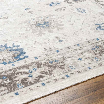Jarin Traditional Cobalt/Taupe Area Rug