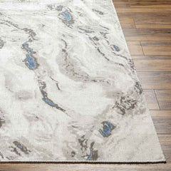 Marsela Modern Cobalt/Dark Brown Area Rug