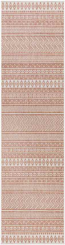 Antibes Global Coral/White Area Rug