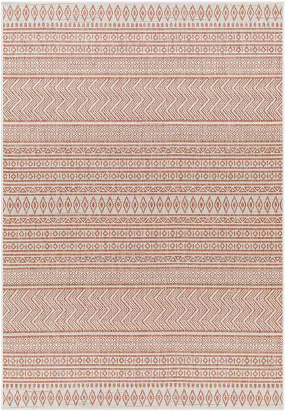 Antibes Global Coral/White Area Rug