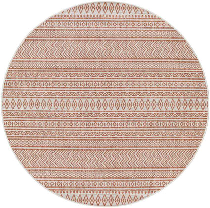 Antibes Global Coral/White Area Rug