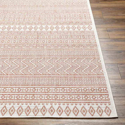 Antibes Global Coral/White Area Rug