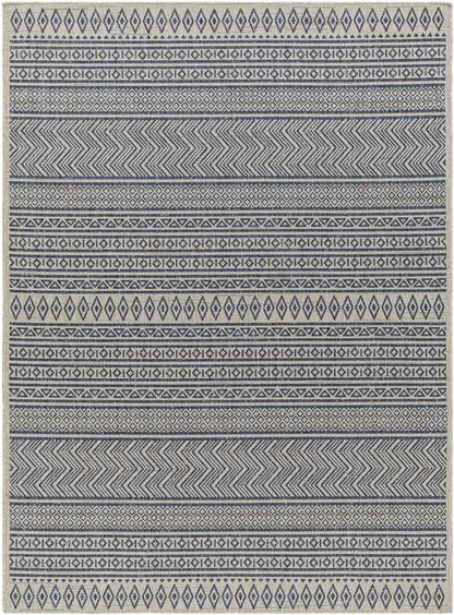 Antibes Global Navy Blue/Beige Area Rug