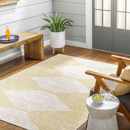 Okswerd Global Saffron/Gray Area Rug