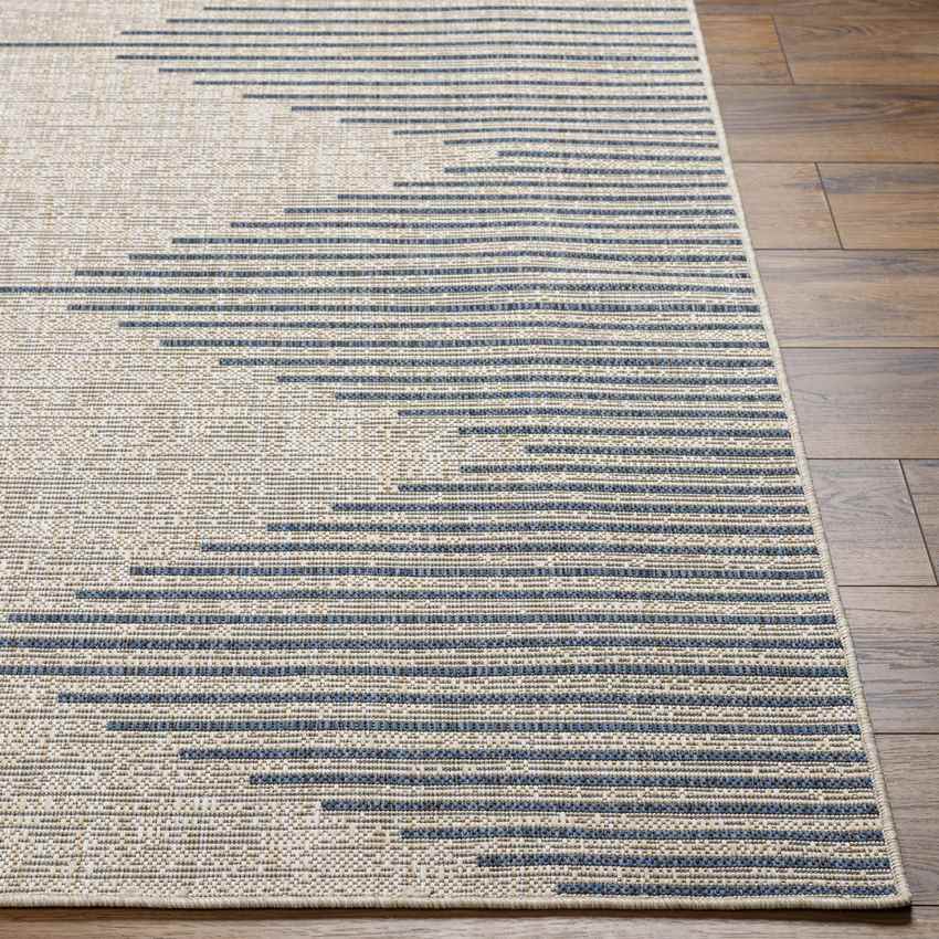 Okswerd Global Navy/Gray Area Rug