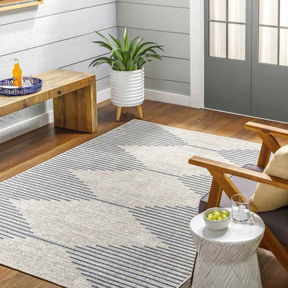 Okswerd Global Navy/Gray Area Rug