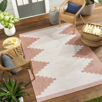 Wolfheze Global Coral/Gray Area Rug