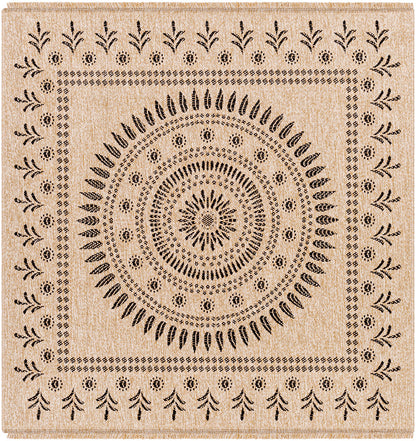 Niya Cottage Beige/Black Area Rug