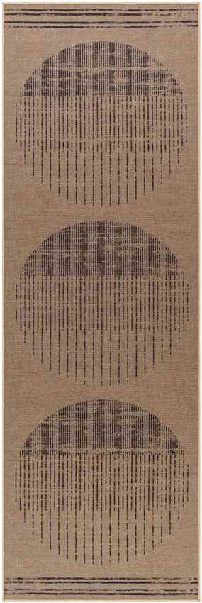 Latarra Cottage Pecan/Black Washable Area Rug