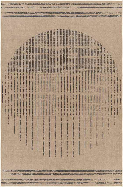 Latarra Cottage Pecan/Black Washable Area Rug