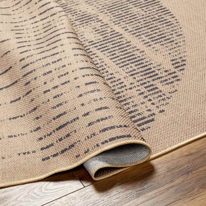 Latarra Cottage Pecan/Black Washable Area Rug