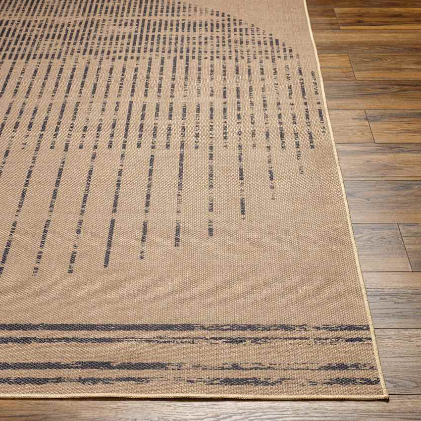 Latarra Cottage Pecan/Black Washable Area Rug