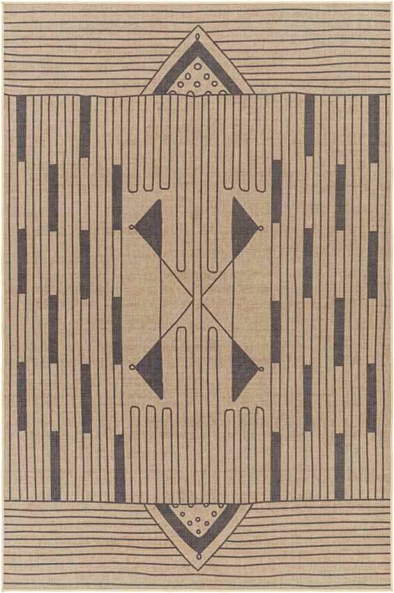 Dystany Cottage Pecan/Dark Gray Washable Area Rug