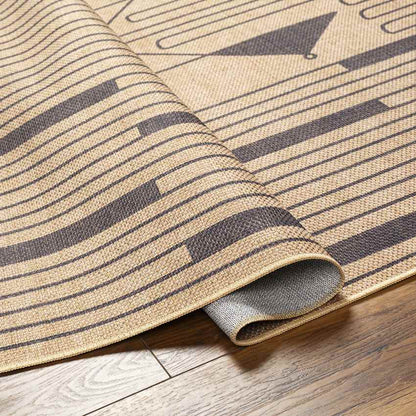 Dystany Cottage Pecan/Dark Gray Washable Area Rug