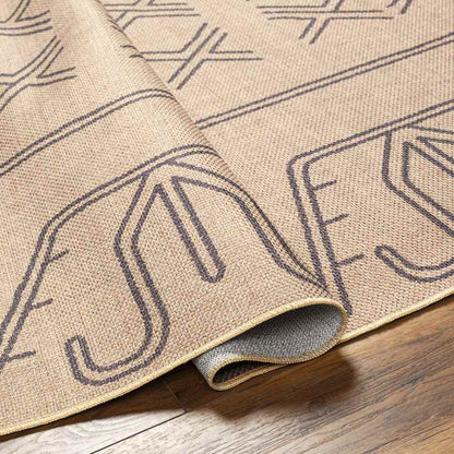 Attila Cottage Pecan/Dark Gray Washable Area Rug