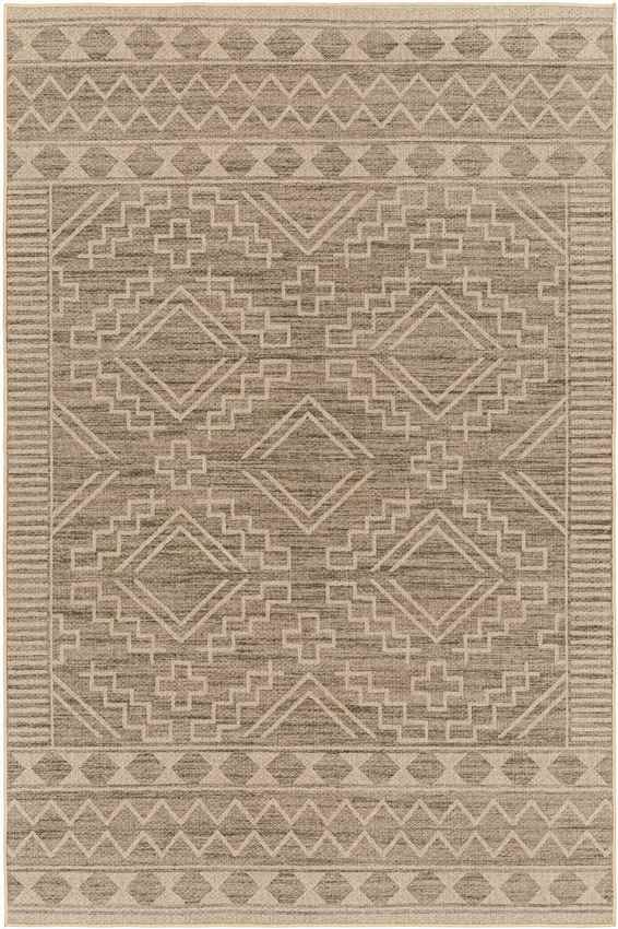 Tekoa Cottage Pecan/Brown Washable Area Rug