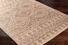 Tekoa Cottage Pecan/Brown Washable Area Rug