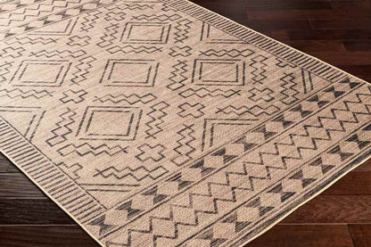 Tekoa Cottage Pecan/Dark Gray Washable Area Rug