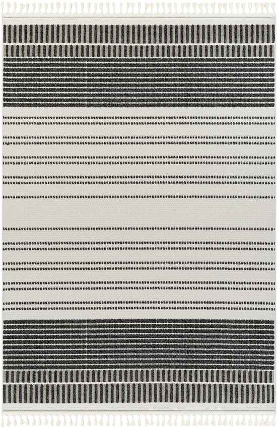 Nicholaus Cottage Black/Ivory Area Rug