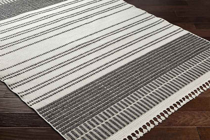 Nicholaus Cottage Black/Ivory Area Rug