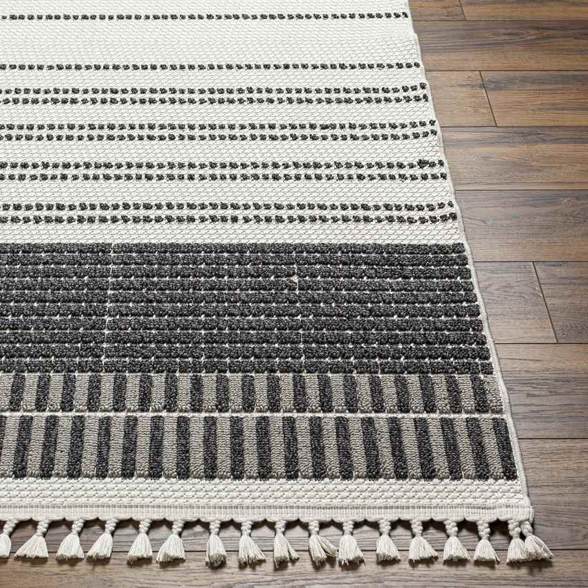 Nicholaus Cottage Black/Ivory Area Rug
