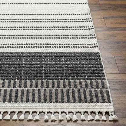 Nicholaus Cottage Black/Ivory Area Rug