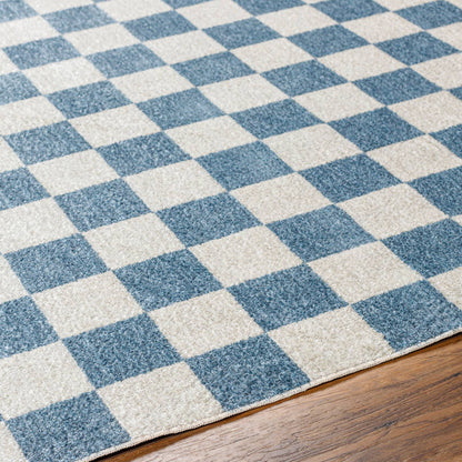 Shaquina Modern Pale Blue Washable Area Rug