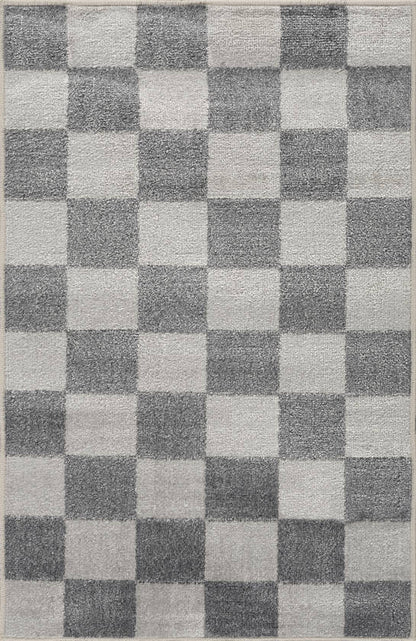 Shaquina Modern Navy Blue Washable Area Rug