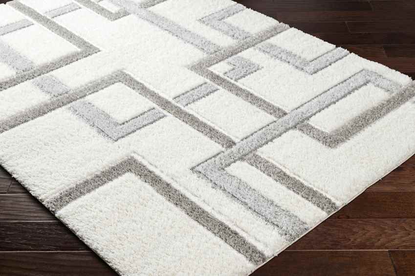 Ikisha Modern Cream/Light Gray Area Rug