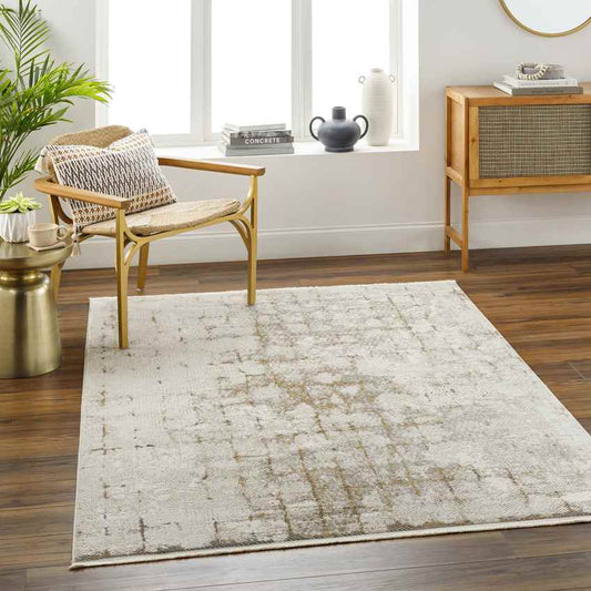 Claudia Modern Off-White/Brown Area Rug