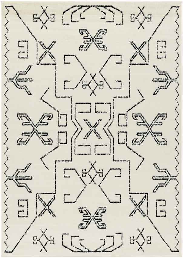 Kiara Global Off-White/Black Area Rug