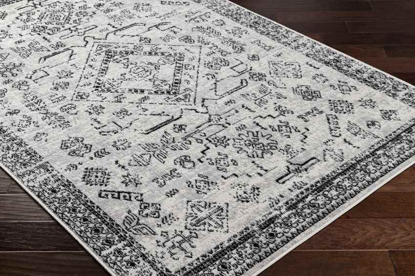 Tiffiny Traditional Black Area Rug