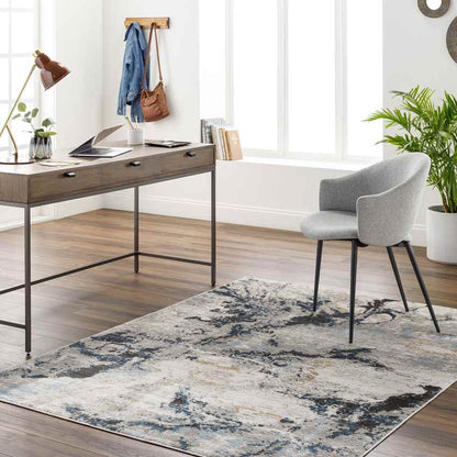 Majorie Modern Beige/Dark Teal Area Rug