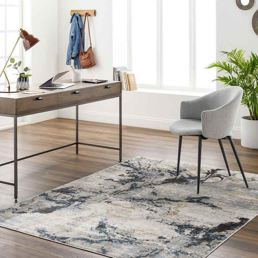 Majorie Modern Beige/Dark Teal Area Rug