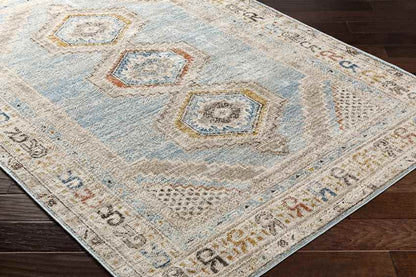 Jennefer Traditional Sky Blue Area Rug