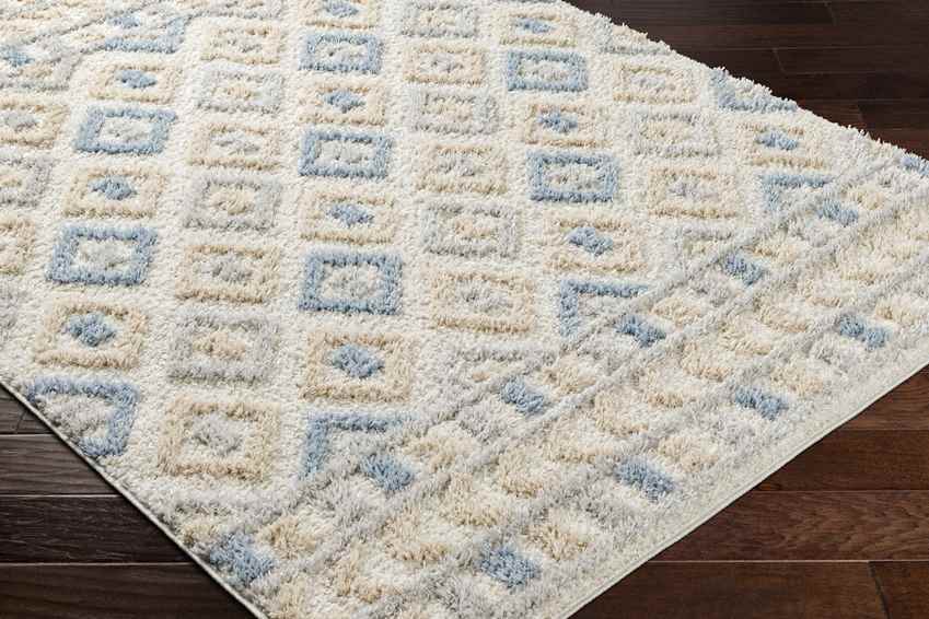 Shatora Modern Denim/Brown Area Rug