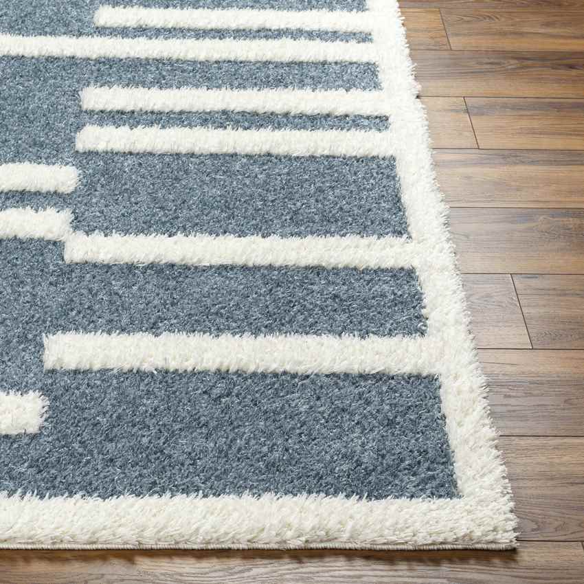 Crysal Modern Navy Blue Area Rug